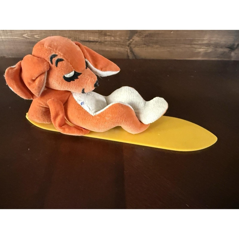 R Dakin Dream Pets Hawaiian Hound Orange Dog Surfboard Vintage
